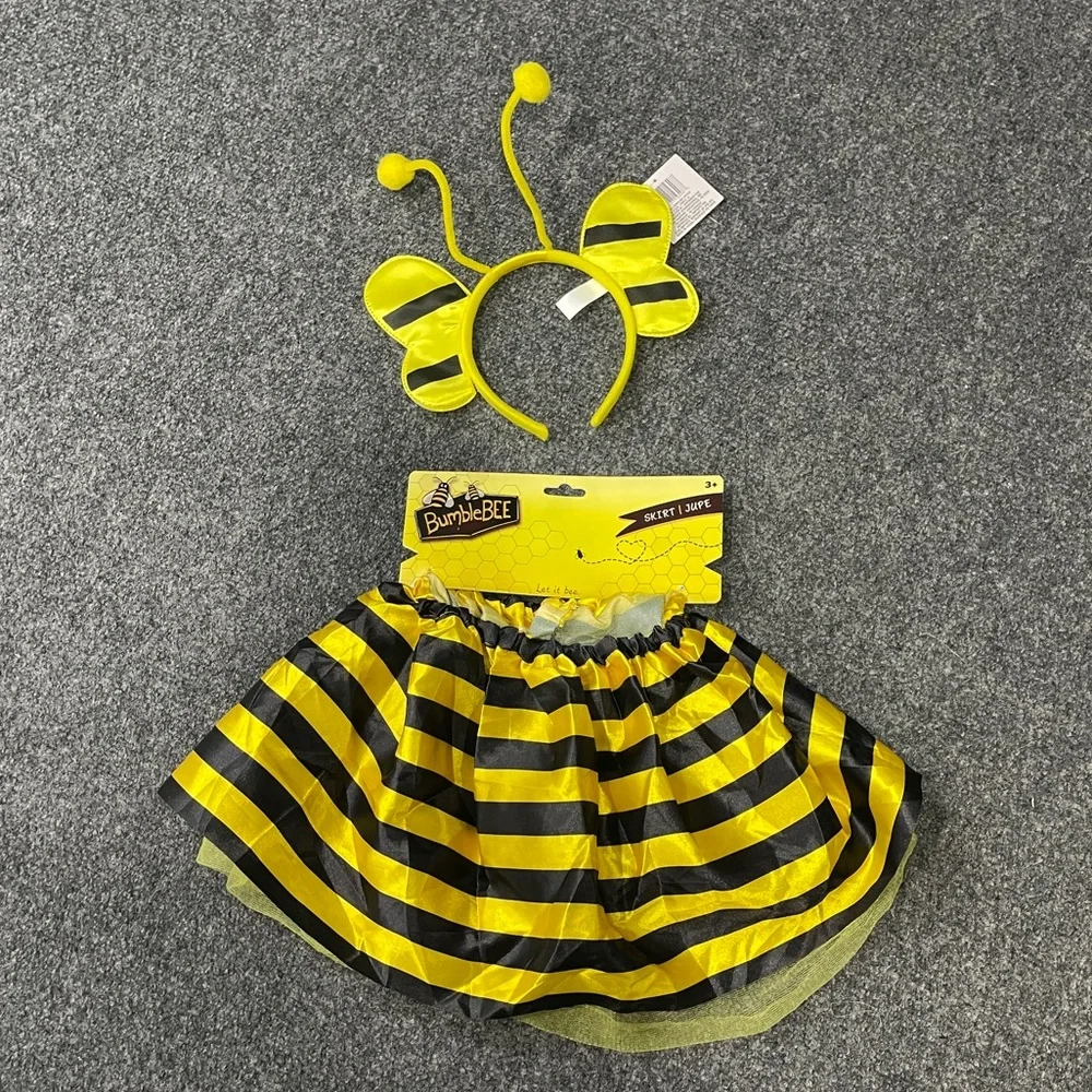 ***NWT Bundle BumbleBee Dress up Halloween Skirt & Headband